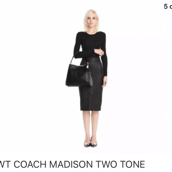 Coach black Python phoebe handbag - Picture 3 of 7